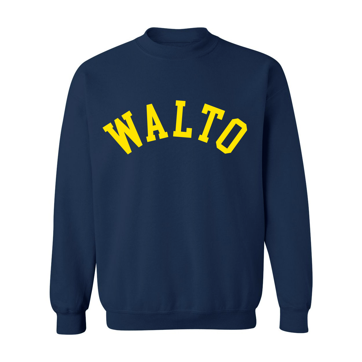 Series 001 Varsity Sweatshirt Yellow on Navy WALTO
